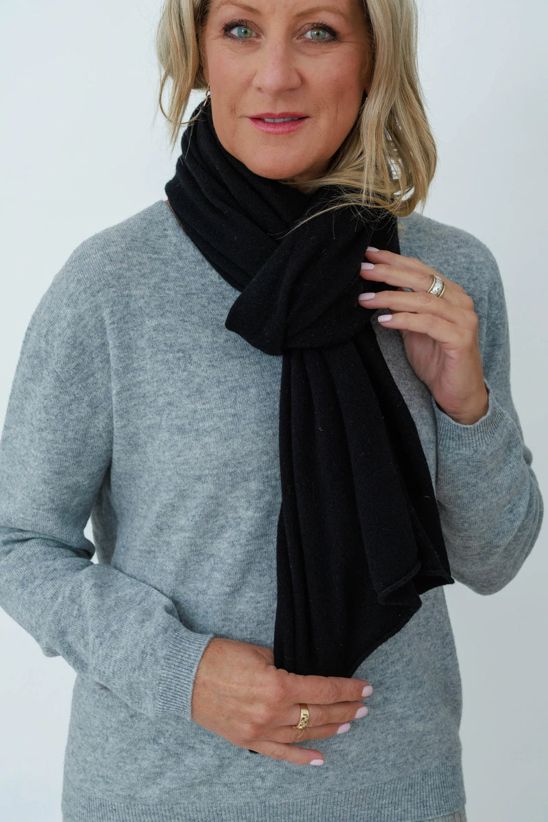 MerinoSnug - Mandy Poncho Alpaca Merino Wool Blend - Australian Made in Black