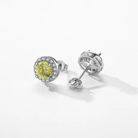 Sterling Silver Peridot Coloured Earrings