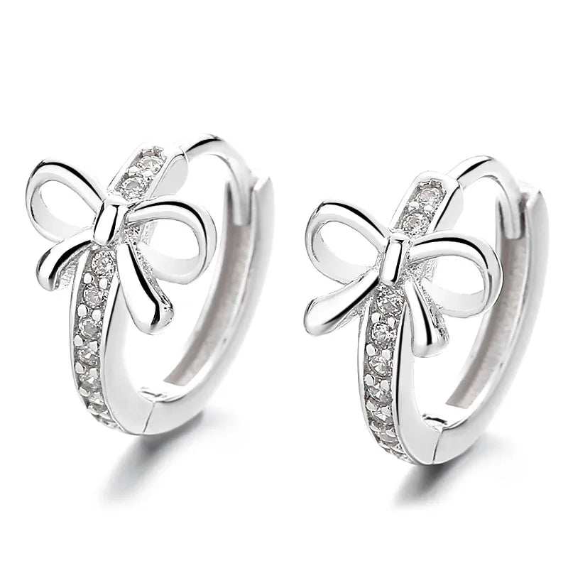 Bow Knot Hoop Earrings