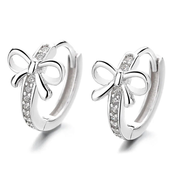 Bow Knot Hoop Earrings