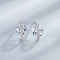 Geometric Zircon Stud Earrings