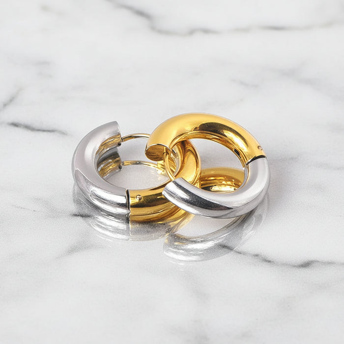 Gold/Silver Hoop Earrings