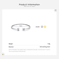 Gold/Sterling Silver Cuff with Square Zircon