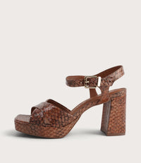 Chrissie Brazil - Runway Sandal - Brown Snake