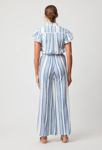 Positano Viscose Linen Jumpsuit Sorrento Stripe