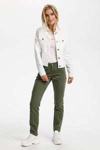 Cream Lisa Denim Jacket - Chalk
