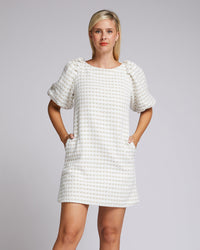 Metallic Tweed Azure Dress