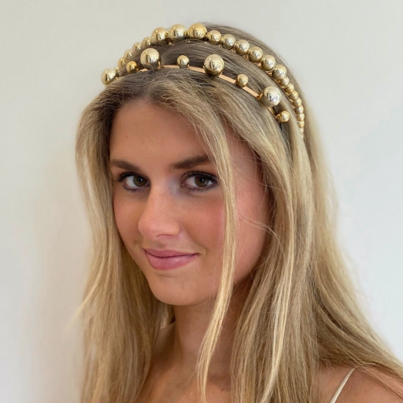Gold Pearl Headband