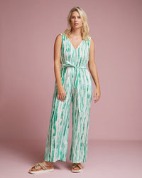 Amalfi Jumpsuit - Watercolour stripe