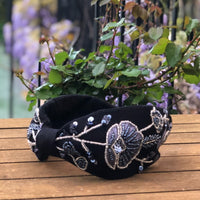 Aina Black Linen Headband