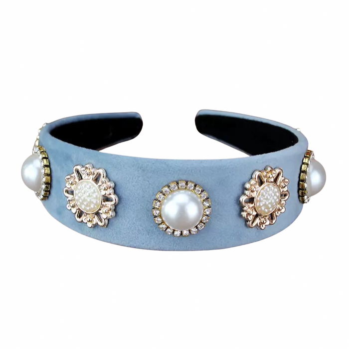 Renaissance Blue Velvet  Headband