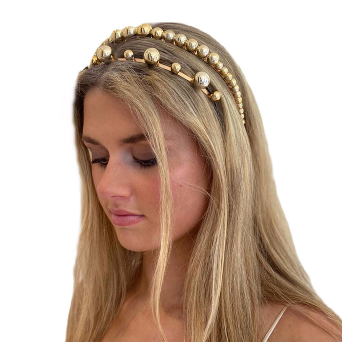 Gold Pearl Headband