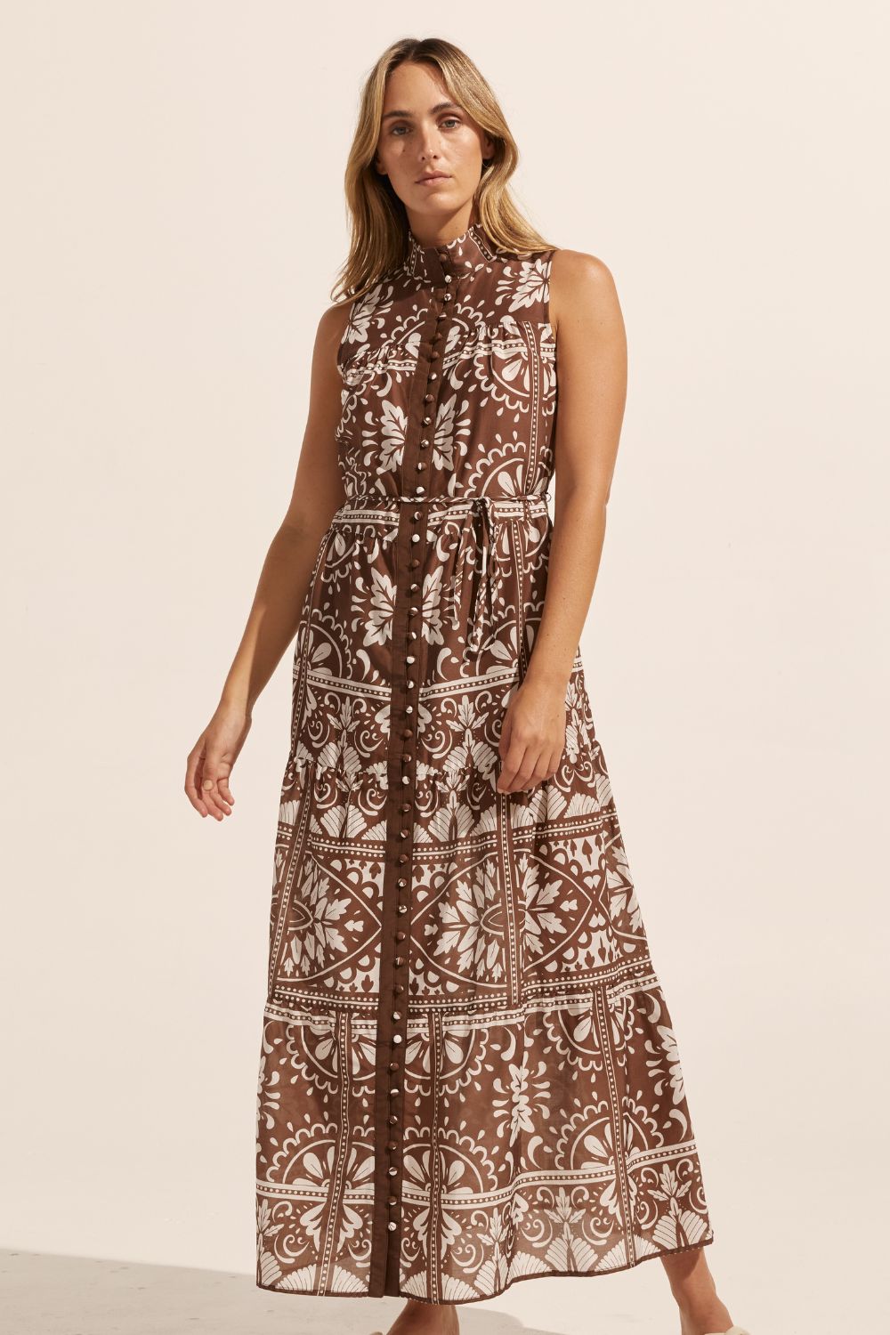 Crescent Dress - Choc Mosaic