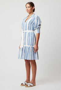 Nerano LInen Viscose Dress in Sorrento Stripe