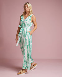 Amalfi Jumpsuit - Watercolour stripe