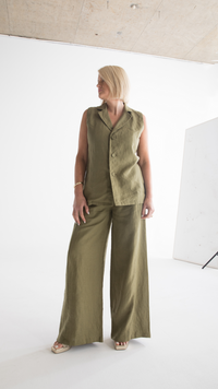Linen Pants - Pistachio