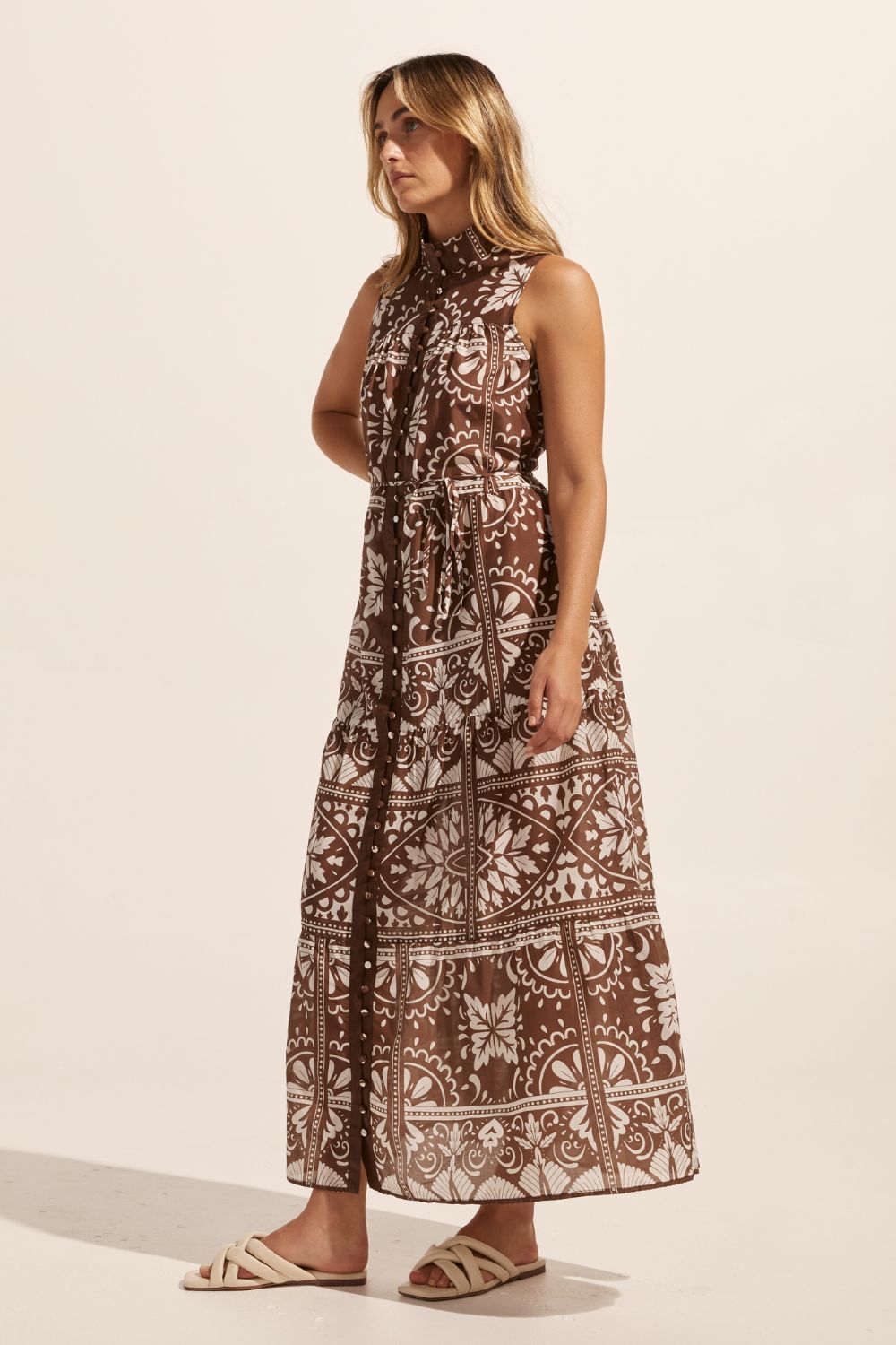 Crescent Dress - Choc Mosaic