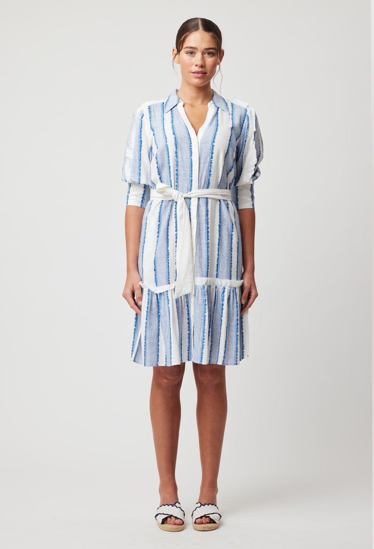Nerano LInen Viscose Dress in Sorrento Stripe