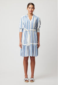 Nerano LInen Viscose Dress in Sorrento Stripe