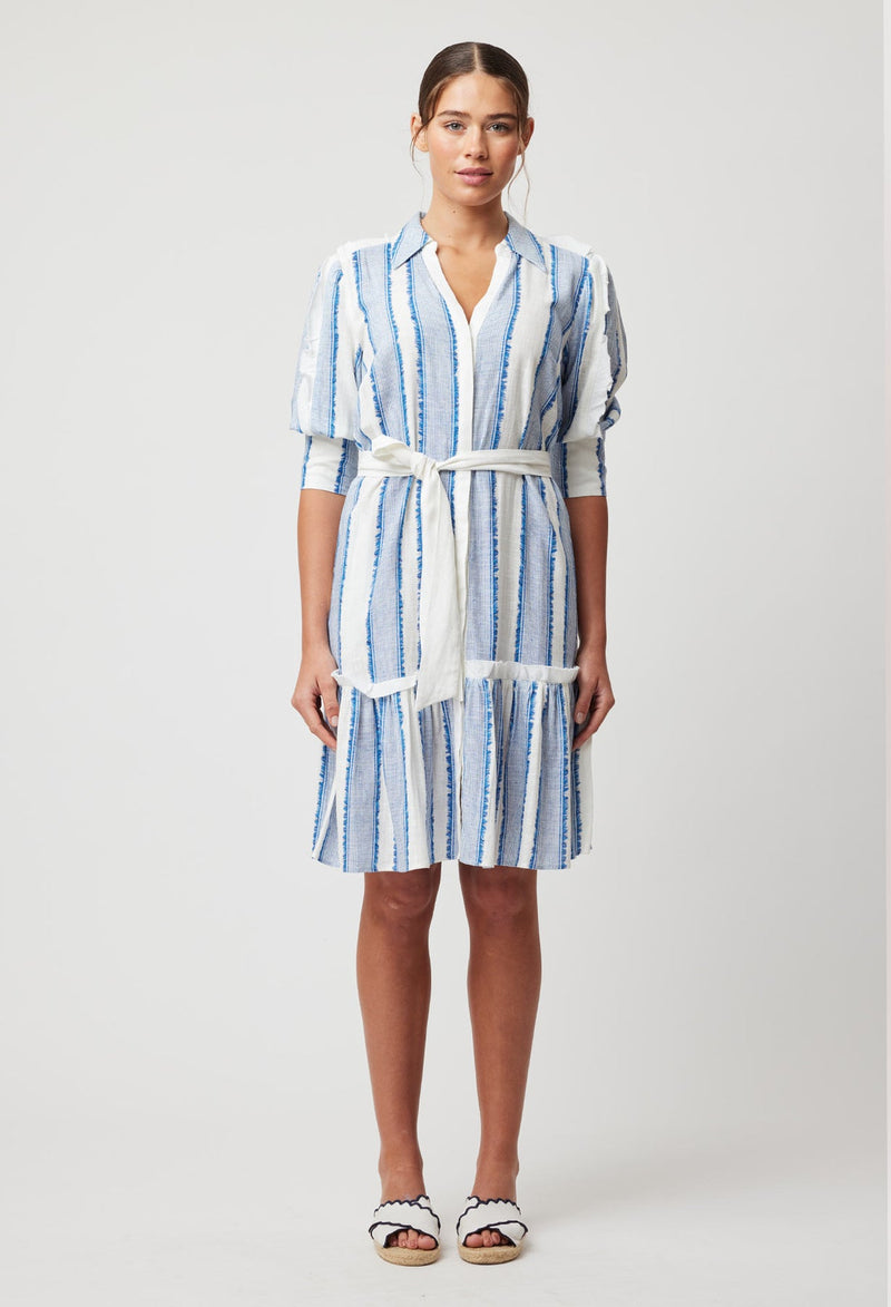 Nerano LInen Viscose Dress in Sorrento Stripe