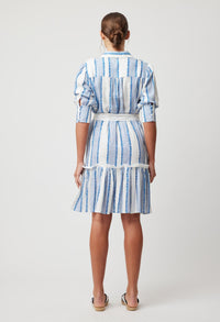 Nerano LInen Viscose Dress in Sorrento Stripe