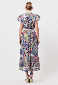 Panama Viscose Rayon Maxi Dress in Fiesta Tropical