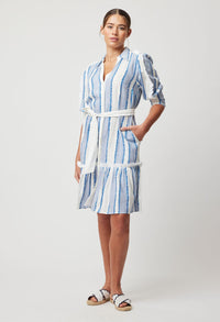 Nerano LInen Viscose Dress in Sorrento Stripe