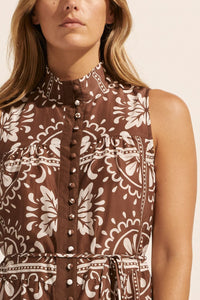Crescent Dress - Choc Mosaic