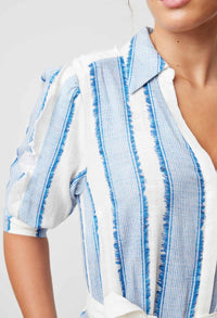 Nerano LInen Viscose Dress in Sorrento Stripe