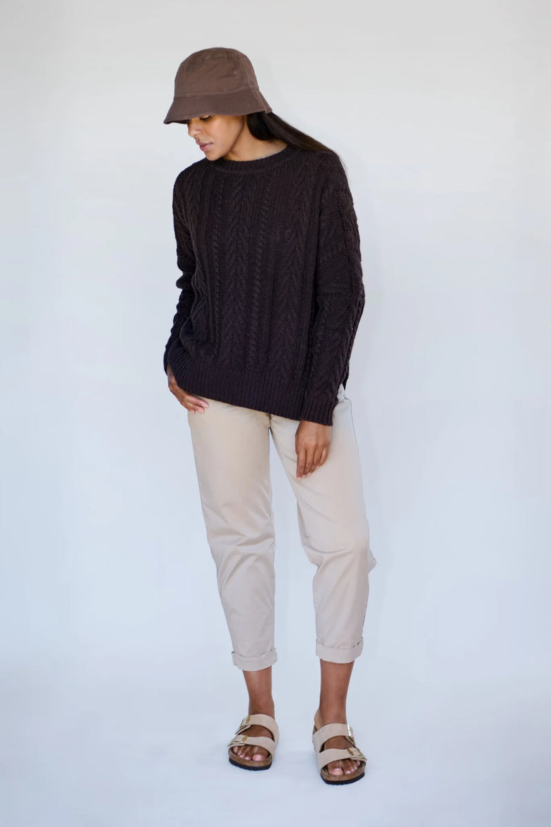 Maxted - Chocolate Soft Touch Cable Jumper
