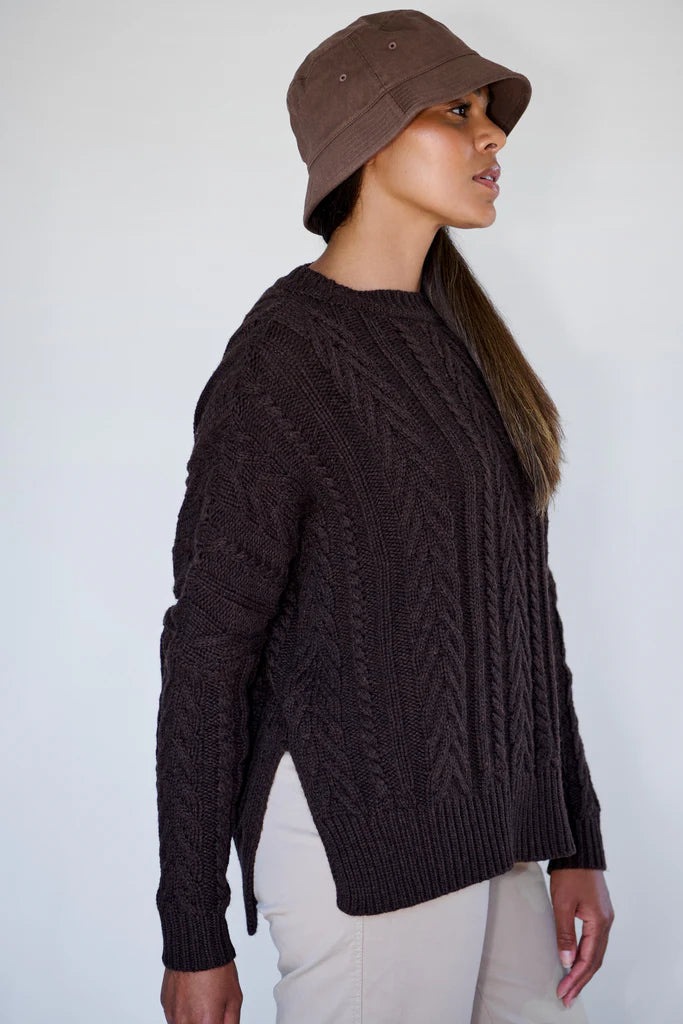 Maxted - Chocolate Soft Touch Cable Jumper