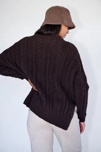 Maxted - Chocolate Soft Touch Cable Jumper