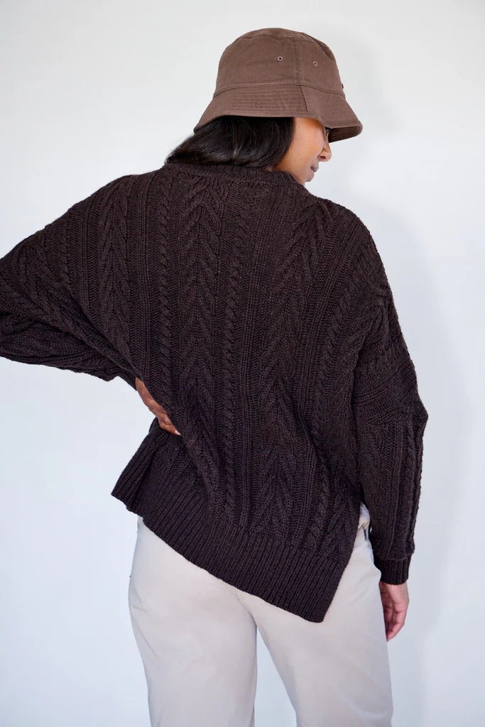 Maxted - Chocolate Soft Touch Cable Jumper