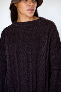 Maxted - Chocolate Soft Touch Cable Jumper