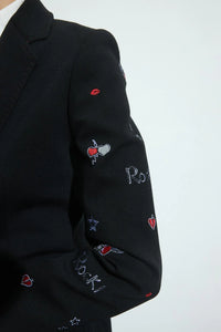 Americana Embroidered Rocker Detailed Blazer