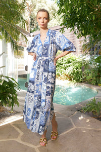 The Dreamer Label - Taylor Botanical Blouse Denim