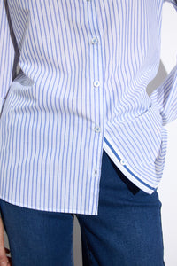 Tinta & Bariloche Altair Shirt blue stripe - back view