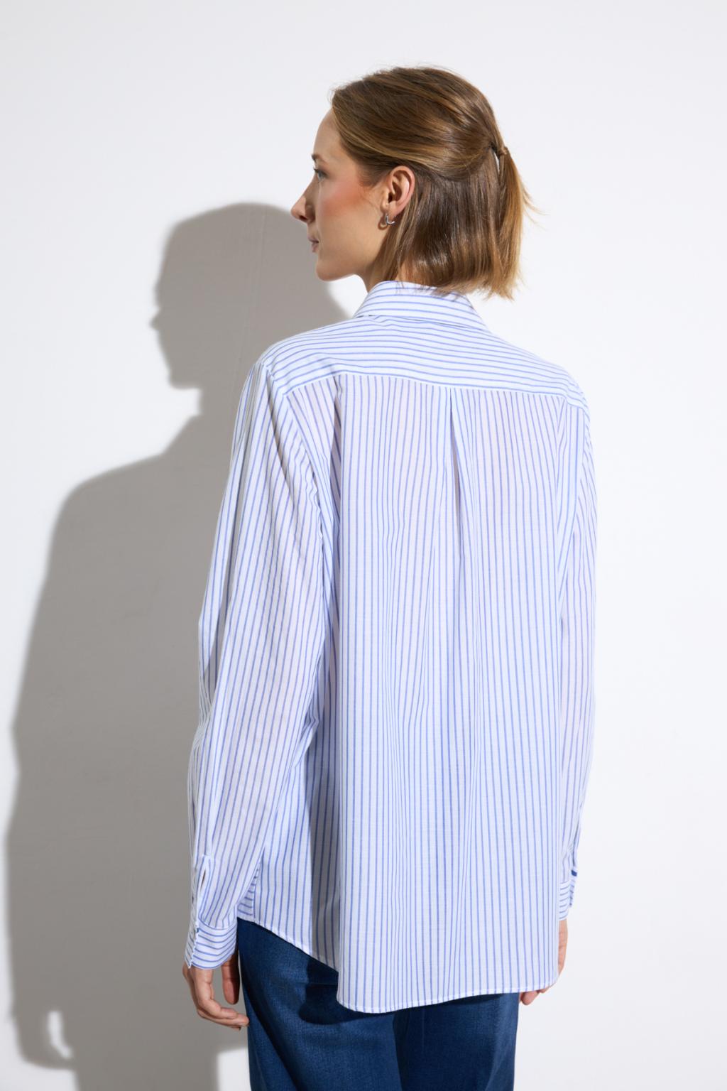 Tinta & Bariloche Altair Shirt blue stripe - side view