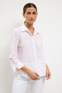 Tinta & Bariloche Taliga Shirt in pink heart print - 100% cotton, made in Spain