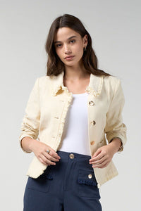 Loobies Story - Navi Linen Blend Jacket - Buttermilk