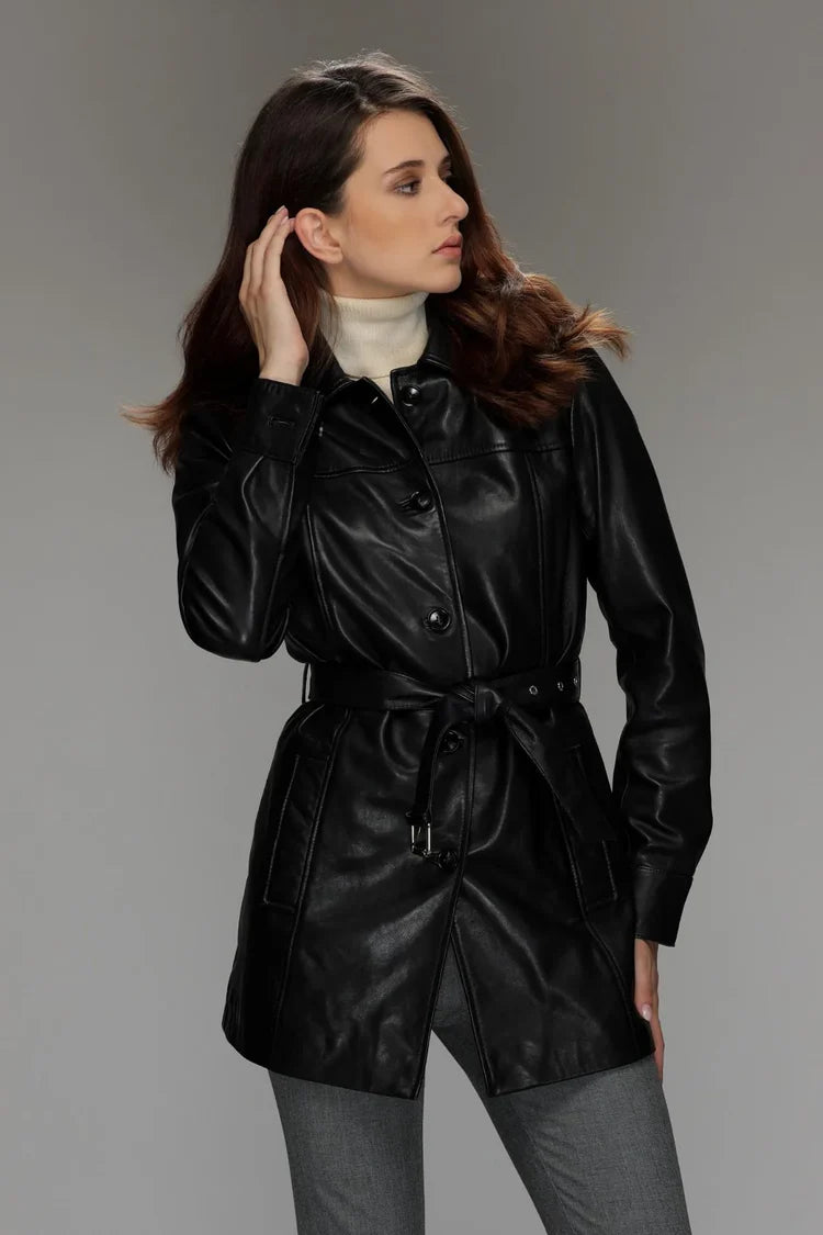 Saundryn Leather Jacket -  Black