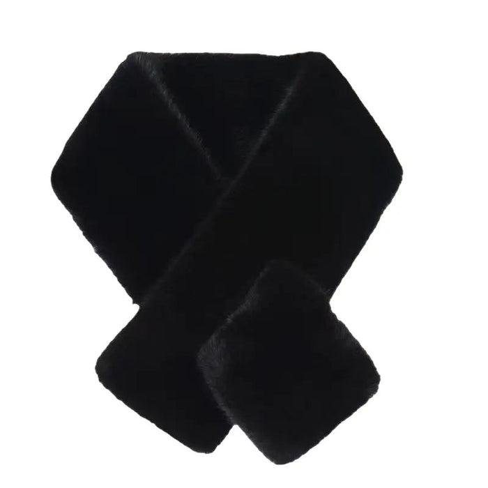 Faux Fur Peruvian Stole - Black