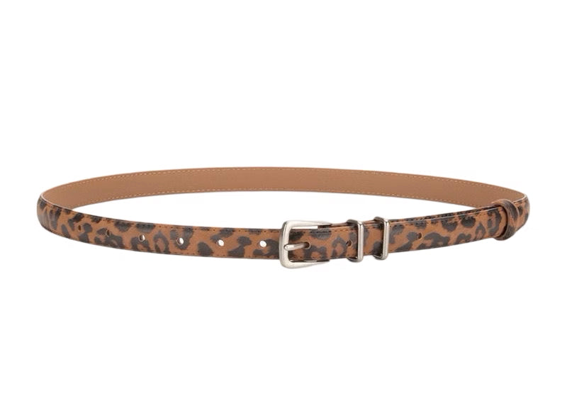 Leopard Print Belt - Thin