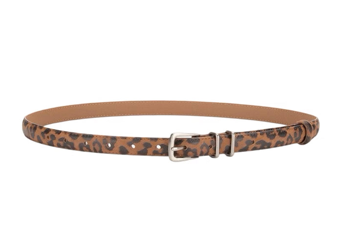 Leopard Print Belt - Thin