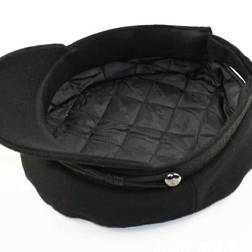 Wool Cap Navy Style - Black