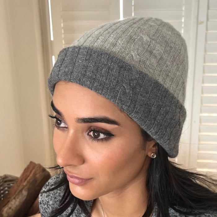 Beanie Cashmere Reversible