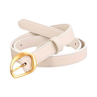 Geneva  Leather Belt Gold 2.5cm