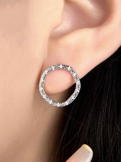 Riviere Circle Zirconia Earrings