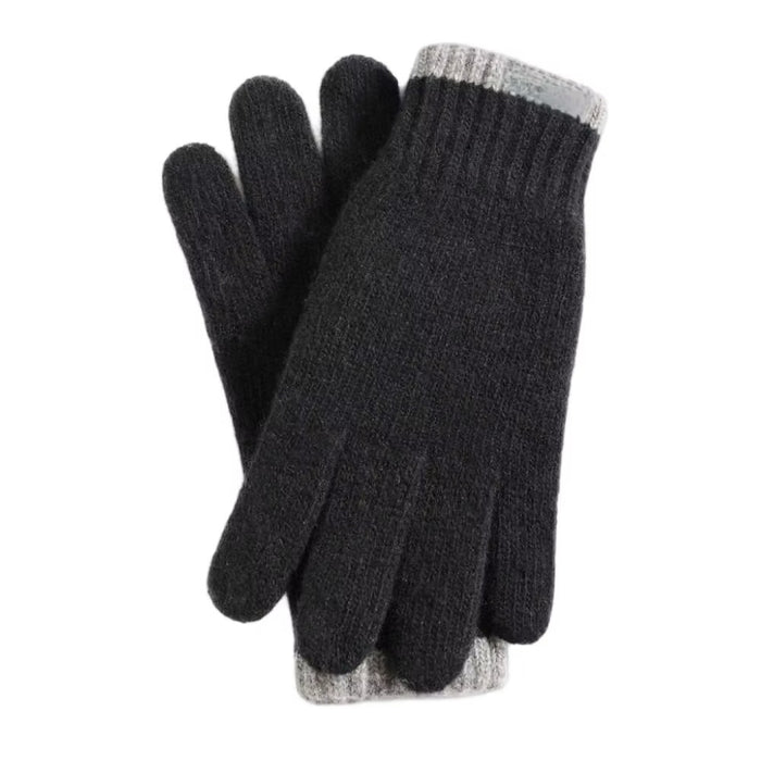 Unisex Wool glove - Black & Grey XL