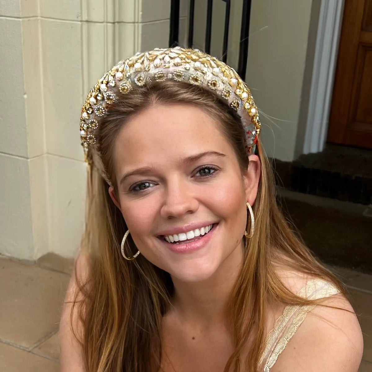 Tania Hird Isabella Statement Headband - Pink